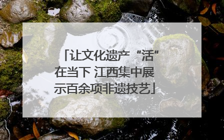 让文化遗产“活”在当下 江西集中展示百余项非遗技艺