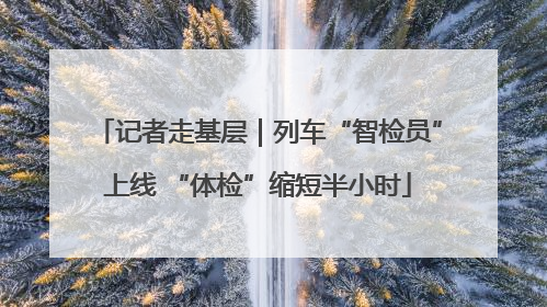 记者走基层｜列车“智检员”上线 “体检”缩短半小时
