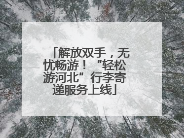 解放双手，无忧畅游！“轻松游河北”行李寄递服务上线