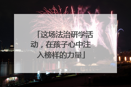 这场法治研学活动，在孩子心中注入榜样的力量