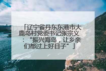 辽宁省丹东东港市大鹿岛村党委书记张宗义：“振兴海岛，让乡亲们都过上好日子”
