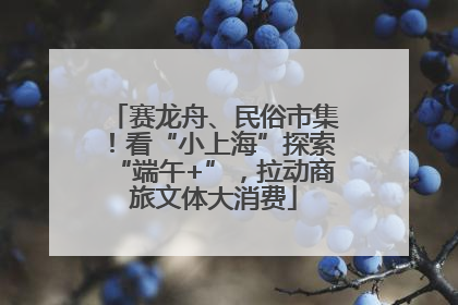 赛龙舟、民俗市集！看“小上海”探索“端午+”，拉动商旅文体大消费