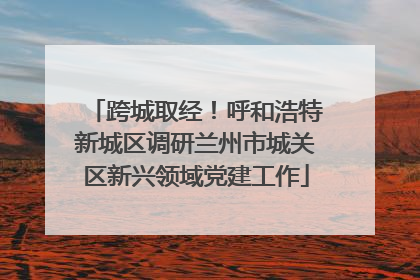 跨城取经！呼和浩特新城区调研兰州市城关区新兴领域党建工作