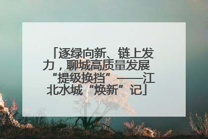 逐绿向新、链上发力，聊城高质量发展“提级换挡”——江北水城“焕新”记
