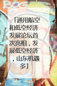 通用航空和低空经济发展论坛首次亮相，发展低空经济，山东机遇多