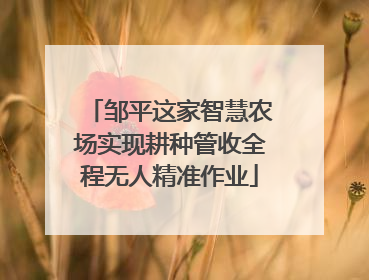 邹平这家智慧农场实现耕种管收全程无人精准作业