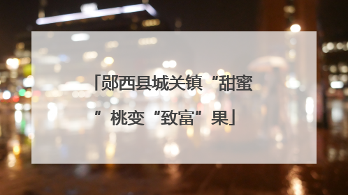 郧西县城关镇“甜蜜”桃变“致富”果