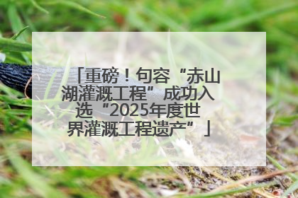 重磅！句容“赤山湖灌溉工程”成功入选“2025年度世界灌溉工程遗产”