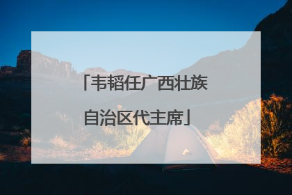 韦韬任广西壮族自治区代主席