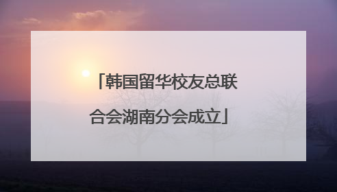 韩国留华校友总联合会湖南分会成立