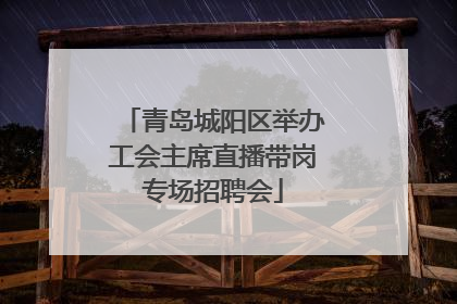 青岛城阳区举办工会主席直播带岗专场招聘会