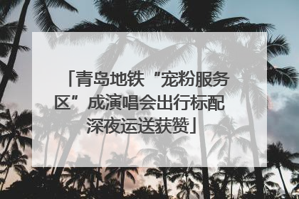青岛地铁“宠粉服务区”成演唱会出行标配 深夜运送获赞
