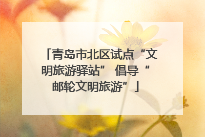 青岛市北区试点“文明旅游驿站” 倡导“邮轮文明旅游”