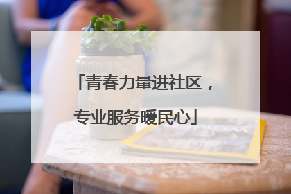 青春力量进社区，专业服务暖民心