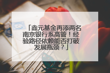 鑫元基金再添两名南京银行系高管！经验路径依赖能否打破发展瓶颈？