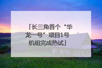 长三角首个“华龙一号”项目1号机组完成热试