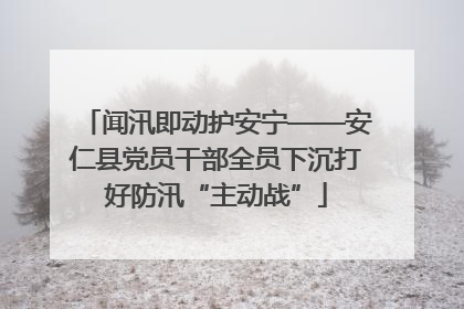 闻汛即动护安宁——安仁县党员干部全员下沉打好防汛“主动战”