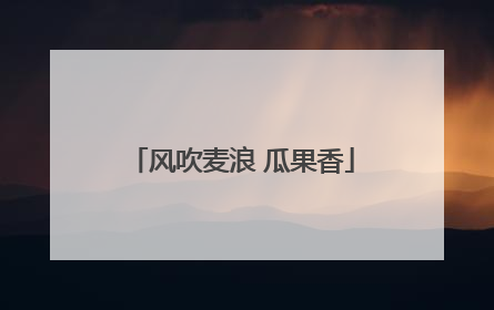 风吹麦浪 瓜果香