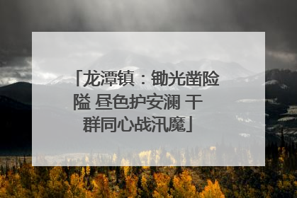 龙潭镇：锄光凿险隘 昼色护安澜 干群同心战汛魔