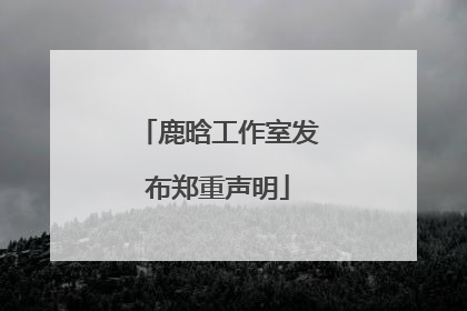 鹿晗工作室发布郑重声明