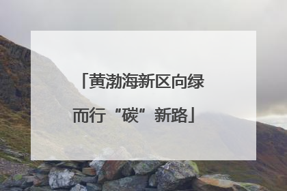 黄渤海新区向绿而行“碳”新路
