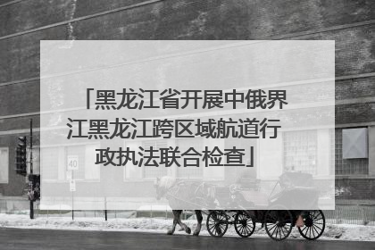 黑龙江省开展中俄界江黑龙江跨区域航道行政执法联合检查