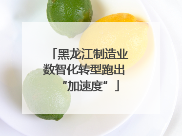 黑龙江制造业数智化转型跑出“加速度”