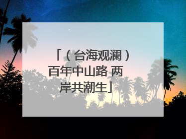 （台海观澜）百年中山路 两岸共潮生