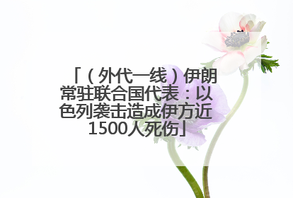 （外代一线）伊朗常驻联合国代表：以色列袭击造成伊方近1500人死伤
