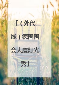 （外代一线）德国国会大厦灯光秀