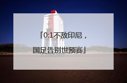 0:1不敌印尼，国足告别世预赛