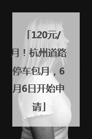 120元/月！杭州道路停车包月，6月6日开始申请