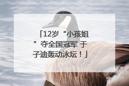 12岁“小孩姐”夺全国冠军 于子迪轰动泳坛！