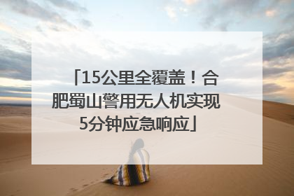 15公里全覆盖！合肥蜀山警用无人机实现5分钟应急响应