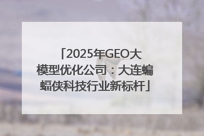2025年GEO大模型优化公司：大连蝙蝠侠科技行业新标杆
