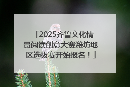 2025齐鲁文化情景阅读创意大赛潍坊地区选拔赛开始报名！