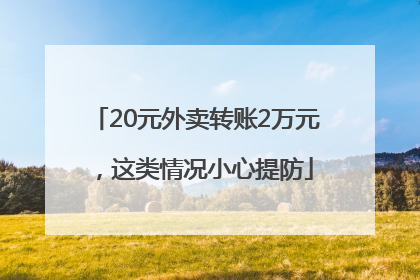 20元外卖转账2万元，这类情况小心提防