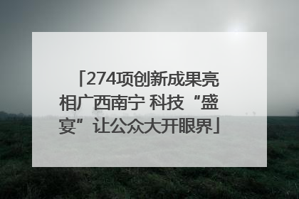 274项创新成果亮相广西南宁 科技“盛宴”让公众大开眼界