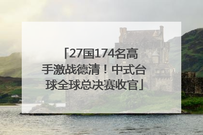 27国174名高手激战德清！中式台球全球总决赛收官