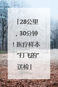 28公里，30分钟！医疗样本“打飞的”送检