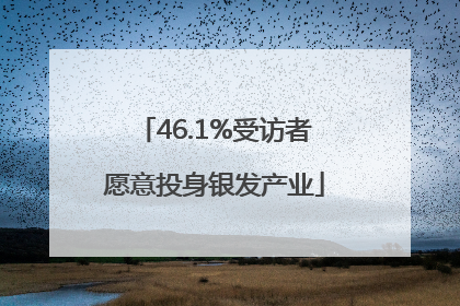 46.1%受访者愿意投身银发产业