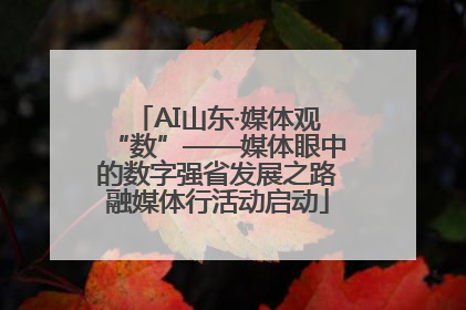 AI山东·媒体观“数”——媒体眼中的数字强省发展之路融媒体行活动启动